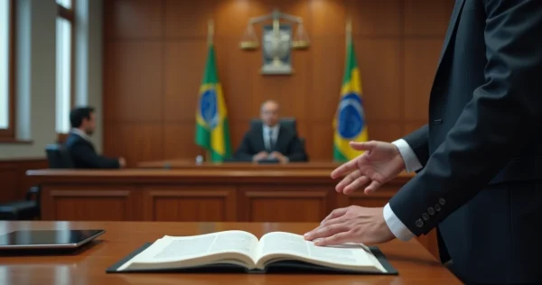 Advogado apresenta argumento sobre injúria em tribunal brasileiro moderno
