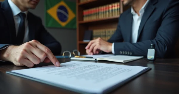 Advogado analisando prisão domiciliar com tornozeleira eletrônica em destaque